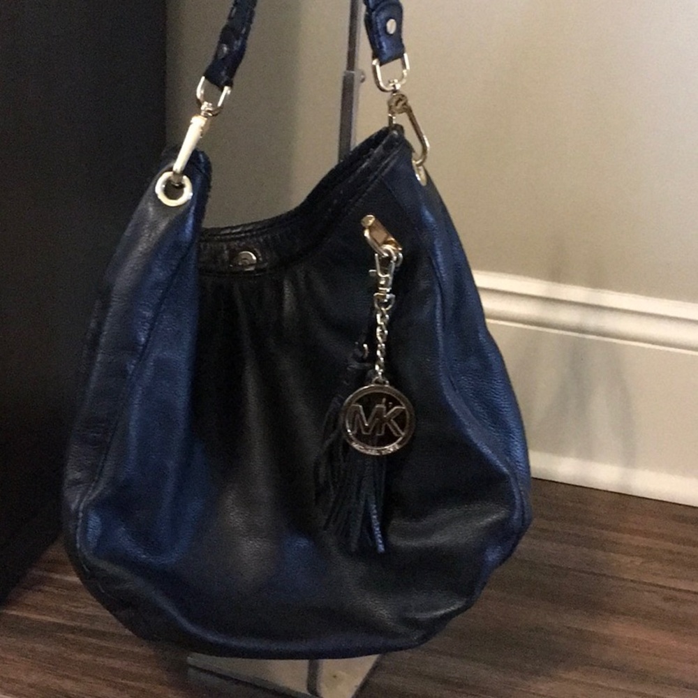 Michael Kors Black Leather Shoulder Bag